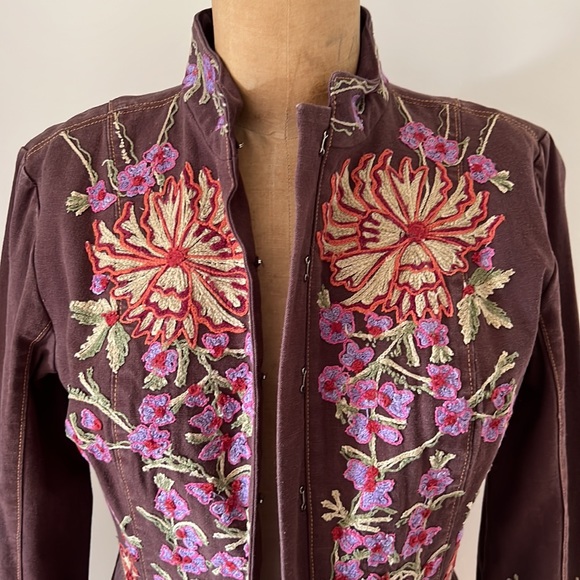 Vintage Embroidered Floral Duster Coat - Picture 9 of 16